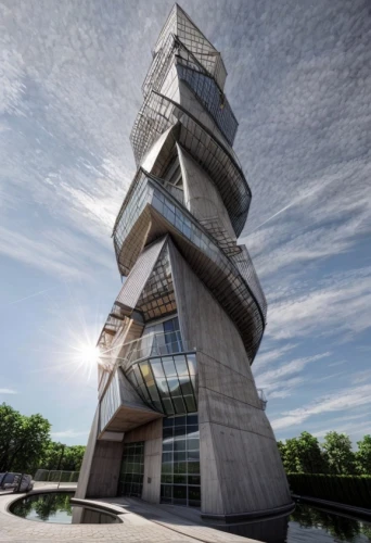 observation tower,russian pyramid,the observation deck,steel tower,stalin skyscraper,renaissance tower,observation deck,futuristic architecture,impact tower,futuristic art museum,messeturm,the skyscraper,residential tower,animal tower,modern architecture,helix,bird tower,mercedes-benz museum,glass pyramid,skyscraper