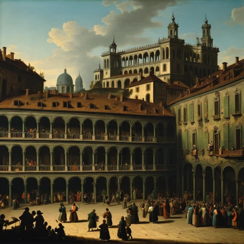 barberini,palazzo vecchio,venetian hotel,venetian,venice square,modena,palazzo barberini,st mark's square,bellini,louvre,citta alta in bergamo,verona,palazzo poli,certosa di pavia,vencel square,palazzo,piazza della signoria,duomo square,piazza navona,renaissance,Art,Classical Oil Painting,Classical Oil Painting 25