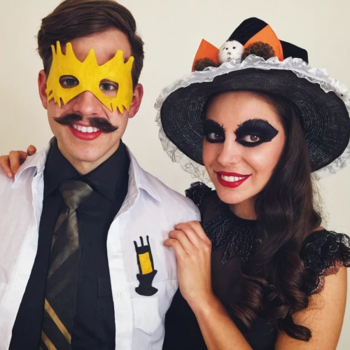 roaring twenties couple,halloween costumes,retro halloween,comedy tragedy masks,halloween 2019,halloween2019,costumes,halloween2017,halloween party,halloween masks,yellow and black,halloween owls,halloween and horror,halloween,hallloween,hallowe'en,day of the dead,penguin couple,mexican halloween,vintage halloween,Art,Artistic Painting,Artistic Painting 33