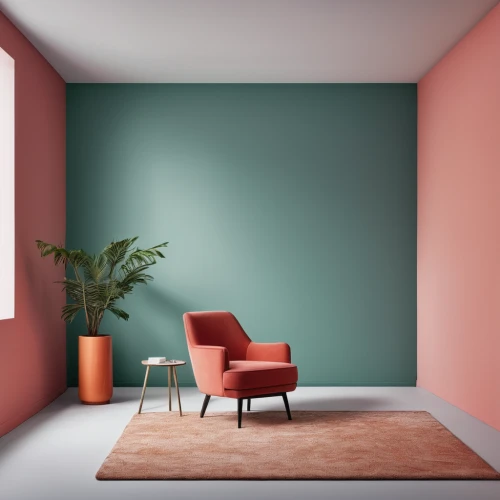 color wall,pink chair,trend color,red wall,mid century modern,two color combination,wall,interior design,danish furniture,interiors,saturated colors,3d rendering,wall paint,pink green,blur office background,hallway space,palette,modern decor,soft furniture,color palette,Photography,Fashion Photography,Fashion Photography 06