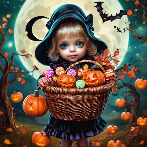 halloween illustration,halloween poster,halloween background,halloween witch,candy pumpkin,halloween vector character,haloween,candy cauldron,halloween candy,halloween scene,trick or treat,halloween wallpaper,celebration of witches,halloween,pumpkin autumn,happy halloween,trick-or-treat,halloween and horror,halloween pumpkin gifts,children's background,Illustration,Realistic Fantasy,Realistic Fantasy 37