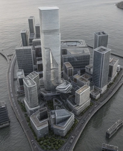 hudson yards,barangaroo,skyscapers,elbphilharmonie,inlet place,costanera center,urban development,3d rendering,hafencity,financial district,1wtc,1 wtc,new york harbor,artificial island,artificial islands,world trade center,mixed-use,osaka bay,battery park,umeda,Architecture,Skyscrapers,Futurism,Futuristic 9