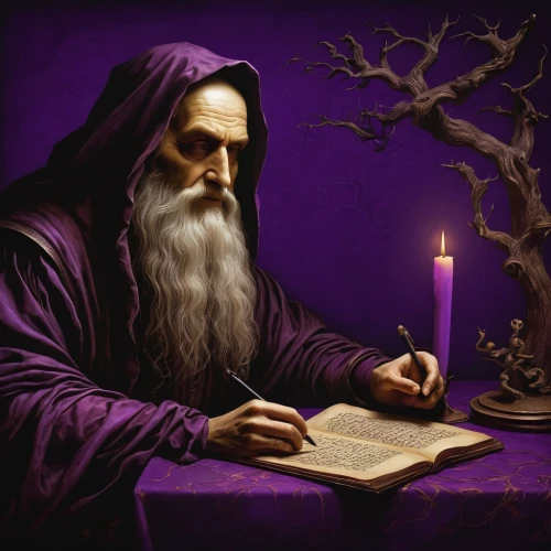 the third sunday of advent,the second sunday of advent,archimandrite,hieromonk,the first sunday of advent,the abbot of olib,magus,divination,persian poet,scholar,leonardo da vinci,purple background,twelve apostle,benediction of god the father,biblical narrative characters,prayer book,amethist,purple,candlemaker,the wizard,Art,Classical Oil Painting,Classical Oil Painting 03