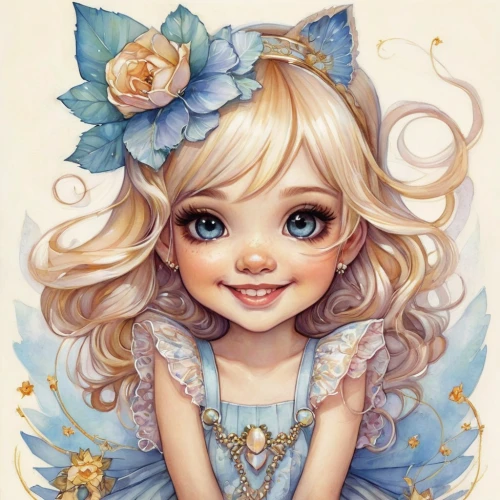 little girl fairy,chibi girl,child fairy,alice,fairy tale character,fantasy portrait,flower fairy,artist doll,cute cartoon character,girl portrait,porcelain doll,fairy,rosa ' the fairy,girl doll,elsa,rosa 'the fairy,vanessa (butterfly),child portrait,custom portrait,hydrangea,Illustration,Abstract Fantasy,Abstract Fantasy 11