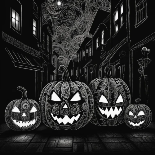 halloween line art,halloween illustration,halloween background,halloween poster,halloween wallpaper,halloween pumpkins,jack-o'-lanterns,decorative pumpkins,jack-o-lanterns,halloween and horror,halloween ghosts,coloring page,halloween paper,halloween vector character,halloween pumpkin gifts,halloween scene,coloring pages,striped pumpkins,halloween icons,retro halloween,Illustration,Black and White,Black and White 11