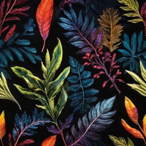 tropical floral background,tropical leaf pattern,kimono fabric,colorful leaves,botanical print,embroidered leaves,floral digital background,colored leaves,watercolor leaves,floral background,floral pattern,fabric design,tropical digital paper,leaf pattern,flower fabric,tropical leaf,textile,colorful floral,seamless pattern,hippie fabric,Photography,Artistic Photography,Artistic Photography 02