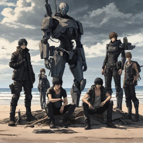 iron blooded orphans,knights,volleyball team,storm troops,sea scouts,protectors,valerian,assemble,kojima,exile,swordsmen,viewing dune,island group,beach defence,lancers,aop,cg artwork,seven citizens of the country,guild,crossbones,Conceptual Art,Fantasy,Fantasy 33