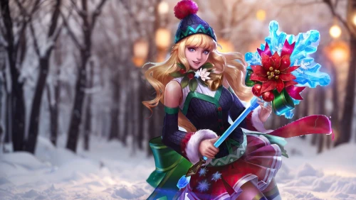 natal lily,christmas banner,nami,winter festival,winter background,christmas background,christmas snowy background,christmas wallpaper,christmasbackground,summoner,elven flower,winterblueher,elf,winter magic,fantasy picture,christmas woman,the snow queen,flower of christmas,tiger lily,fire poker flower