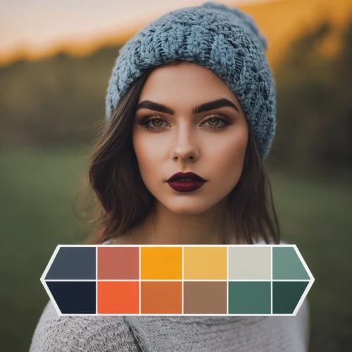 color picker,color palette,rainbow color palette,palette,color combinations,girl wearing hat,trend color,knit hat,colorful background,natural color,neutral color,beanie,color frame,shades of color,colors,color swatches,color spectrum,color circle articles,colored pencil background,play of colors,Conceptual Art,Oil color,Oil Color 12