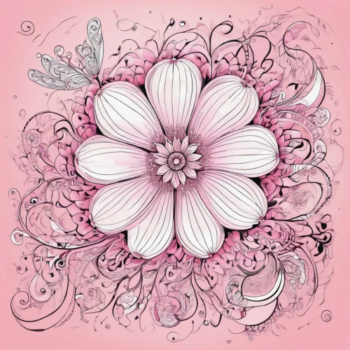 mandala flower illustration,mandala flower drawing,flower drawing,flowers png,flower illustration,mandala flower,flower illustrative,rose flower illustration,pink floral background,floral digital background,floral ornament,pink flower white,flower pink,dahlia pink,flower line art,rose flower drawing,flower mandalas,pink flower,pink chrysanthemum,floral greeting card,Illustration,Black and White,Black and White 05