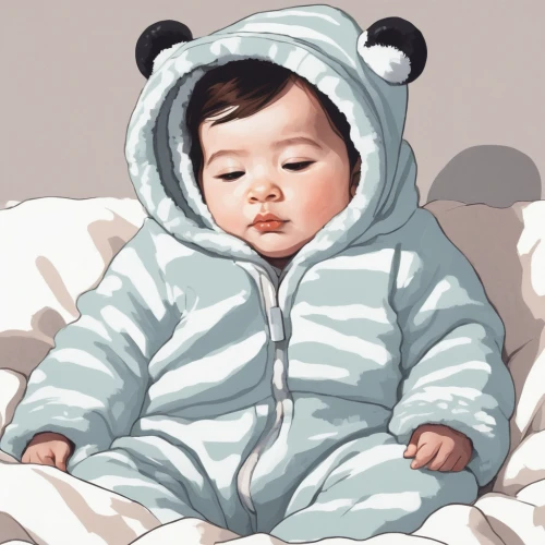 little panda,watercolor baby items,baby panda,little bear,baby bear,bear cub,cute baby,onesie,sleeping koala,cute bear,kids illustration,panda bear,swaddle,baby clothes,tummy time,baby sleeping,kawaii panda,panda cub,teddy bear,cute cartoon character,Illustration,Vector,Vector 10