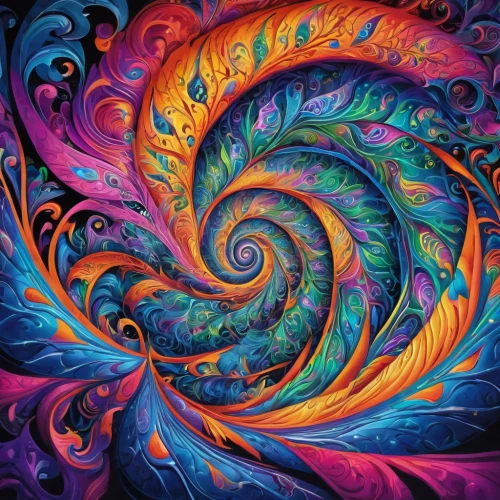 colorful spiral,swirls,coral swirl,spiral background,swirl,psychedelic art,swirling,spirals,rainbow waves,time spiral,spiral pattern,spiral nebula,whirlpool pattern,spiral,swirl clouds,psychedelic,heart swirls,vortex,fractals art,swirly orb,Illustration,Realistic Fantasy,Realistic Fantasy 39