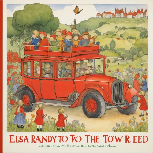 kate greenaway,travel poster,a collection of short stories for children,book cover,child's fire engine,children's railway,childrens books,red bus,children's fairy tale,cd cover,kids fire brigade,film poster,mystery book cover,twenties of the twentieth century,vintage illustration,red hen,wooden railway,eading with hands,cover,essex,Illustration,Realistic Fantasy,Realistic Fantasy 31