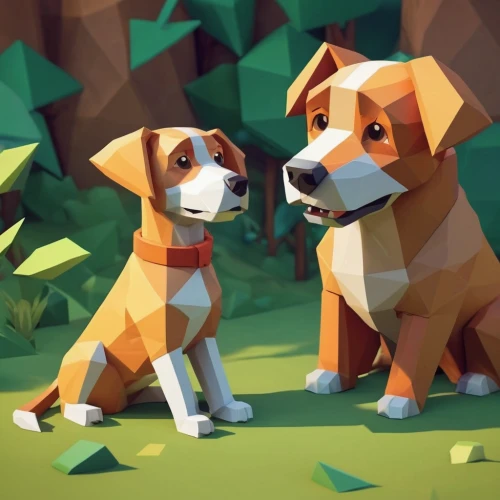 dog illustration,american foxhound,entlebucher mountain dog,two dogs,two running dogs,corgis,hunting dogs,dog siblings,low poly,kooikerhondje,doggies,color dogs,game illustration,cartoon forest,low-poly,puppies,english foxhound,forest animals,defense,beagle,Unique,3D,Low Poly