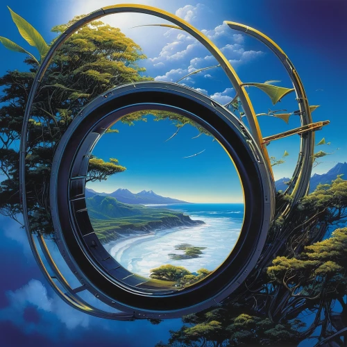 porthole,stargate,round frame,parabolic mirror,magnifying lens,circle shape frame,lens reflection,rim of wheel,circular,semi circle arch,gyroscope,oval frame,circular puzzle,epicycles,photo lens,lens extender,life is a circle,round window,time spiral,lensball,Conceptual Art,Sci-Fi,Sci-Fi 21