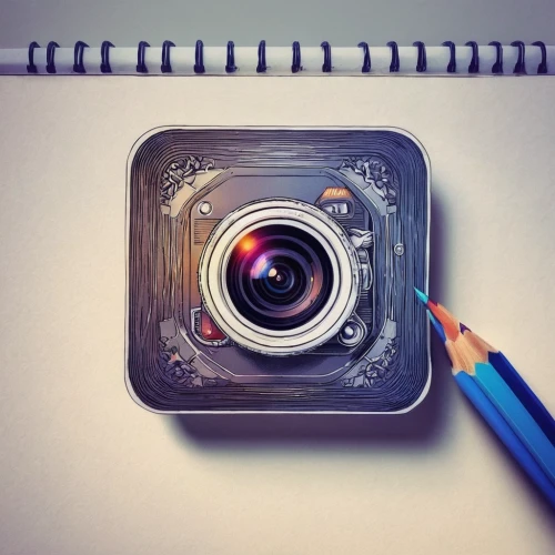 camera drawing,camera illustration,dribbble icon,lubitel 2,pencil icon,photo-camera,analog camera,tabletop photography,photo lens,tilt shift,colored pencil background,instant camera,aperture,flickr icon,still life photography,photo camera,vimeo icon,instagram logo,magnifying lens,photo painting,Illustration,Japanese style,Japanese Style 05