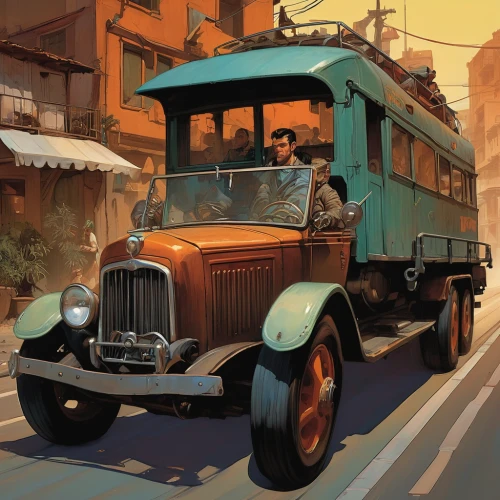 ford cargo,trolley bus,vintage vehicle,trolleybus,delage d8-120,delivery truck,street car,fiat 600,the lisbon tram,gaz-m20 pobeda,ford model b,old vehicle,trolleybuses,retro vehicle,delivering,ford model a,antique car,ford truck,vintage car,old car,Conceptual Art,Oil color,Oil Color 04