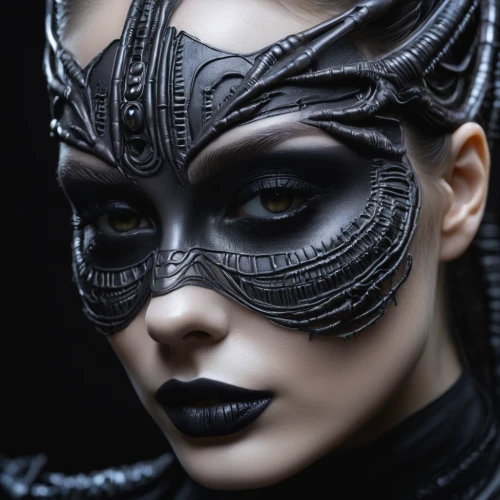 venetian mask,masquerade,black swan,masque,masked,gothic fashion,with the mask,tribal masks,catwoman,masks,mask,raven sculpture,light mask,protective mask,gothic woman,the carnival of venice,wooden mask,dark elf,gothic portrait,gothic style,Conceptual Art,Sci-Fi,Sci-Fi 02