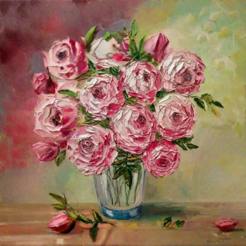 pink roses,garden roses,spray roses,noble roses,flower painting,watercolor roses and basket,bouquet of roses,esperance roses,rose roses,roses,wild roses,sugar roses,rose arrangement,rose buds,rosebuds,blooming roses,oil painting on canvas,old country roses,with roses,roses daisies