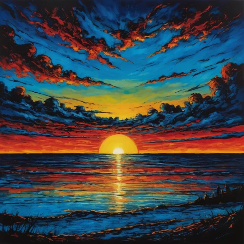 coast sunset,oil painting on canvas,sunset beach,atmosphere sunrise sunrise,sunrise beach,incredible sunset over the lake,seascape,sun,sun and sea,sunset,tramonto,black hawk sunrise,sunrise,3-fold sun,art painting,sea landscape,sunburst,oil painting,rising sun,layer of the sun,Illustration,Realistic Fantasy,Realistic Fantasy 33