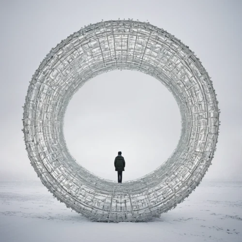 snow ring,inflatable ring,hamster wheel,rubber tire,kinetic art,whitewall tires,torus,aluminium rim,circular ring,stargate,bicycle wheel,infinite snow,bicycle tire,circle shape frame,semi circle arch,oval frame,round frame,steel sculpture,coil,chainlink,Photography,Documentary Photography,Documentary Photography 04