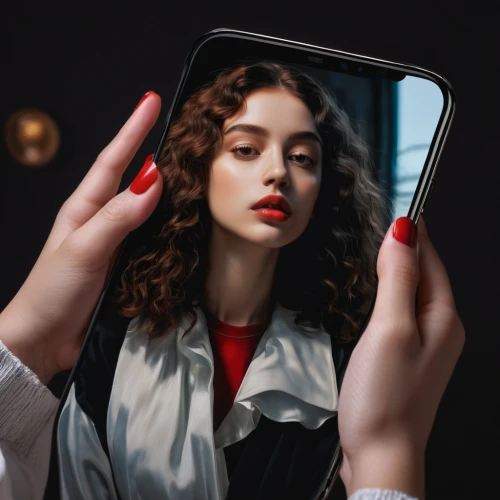 woman holding a smartphone,iphone x,phone icon,htc,the app on phone,tiktok icon,honor 9,iphone 7 plus,huawei,phone,magic mirror,makeup mirror,product photos,samsung galaxy,iphone,phone case,ifa g5,mobile phone case,viewphone,digital identity,Art,Classical Oil Painting,Classical Oil Painting 05