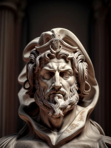 poseidon god face,bernini,poseidon,lion capital,bust of karl,neptune,asclepius,lion head,bust,triton,zeus,archimedes,imperator,sculpt,classical sculpture,3d model,justitia,leonardo devinci,head ornament,perseus