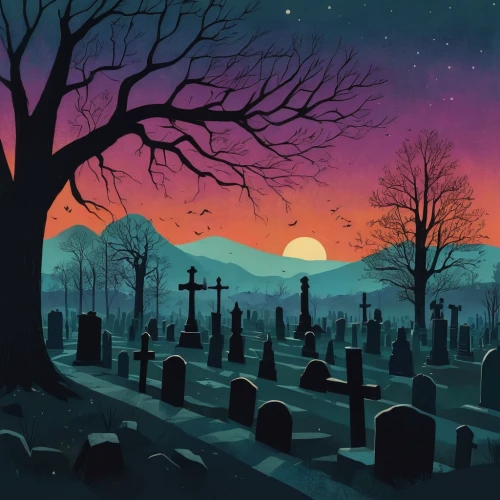 graveyard,life after death,tombstones,halloween background,burial ground,gravestones,grave stones,resting place,days of the dead,graves,old graveyard,halloween wallpaper,afterlife,cemetary,memento mori,halloween and horror,mourning,tombstone,funeral,cemetery,Illustration,Vector,Vector 08