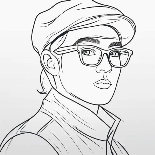 office line art,beatnik,librarian,twitch icon,fashion vector,coloring page,valentine line art,coloring pages kids,vector illustration,glasses,silphie,vector art,flat blogger icon,illustrator,nerd,lineart,fedora,blogger icon,flat cap,line-art,Illustration,Black and White,Black and White 04