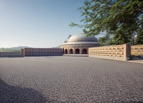 royal tombs,tomb of the unknown soldier,caravansary,qasr al watan,qasr azraq,tomb of unknown soldier,king abdullah i mosque,build by mirza golam pir,3d rendering,persian architecture,hall of supreme harmony,mortuary temple,qasr al kharrana,stupa,render,qasr amra,paved square,quasr al-kharana,ancient greek temple,islamic architectural,Architecture,General,Modern,None