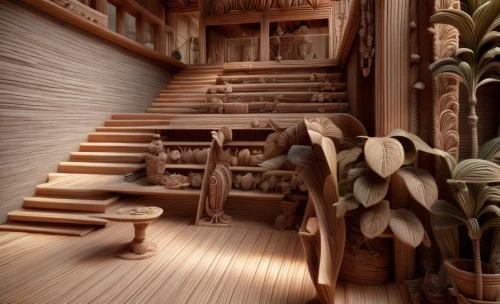 wooden stairs,wooden stair railing,winding staircase,wooden sauna,staircase,woodwork,wooden construction,outside staircase,patterned wood decoration,spiral staircase,wooden house,stair,stairs,stairwell,chinese architecture,stairway,asian architecture,japanese architecture,ornamental wood,wood carving