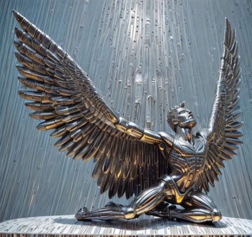 angel moroni,eros statue,angel statue,bronze sculpture,spirit of ecstasy,pegasus,archangel,angel figure,ganymede,eagle,raven sculpture,the statue of the angel,griffon bruxellois,poseidon,marine corps memorial,eros,guardian angel,imperial eagle,the archangel,mercury