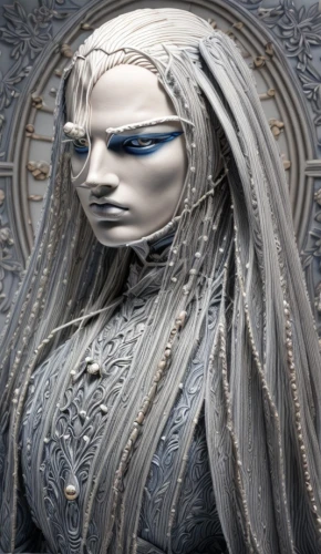 winterblueher,the snow queen,ice queen,dark elf,celtic queen,white walker,elven,silvery blue,silver,suit of the snow maiden,blue enchantress,cullen skink,vax figure,violet head elf,silvery,fractalius,samara,silver lacquer,widow,ice princess