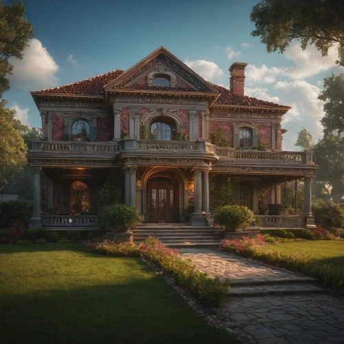 victorian house,victorian,frederic church,victorian style,country estate,country house,beautiful home,homestead,doll's house,old home,mansion,render,3d render,old house,3d rendering,brick house,villa,new england style house,3d rendered,the victorian era