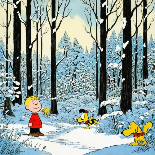 snow scene,cartoon forest,playing in the snow,snow trail,happy children playing in the forest,snowfall,winter forest,forest walk,children's background,christmas snowy background,first snow,in the snow,peanuts,winter animals,winter background,christmas snow,frutti di bosco,in the winter,christmas wallpaper,christmas scene,Illustration,Children,Children 05