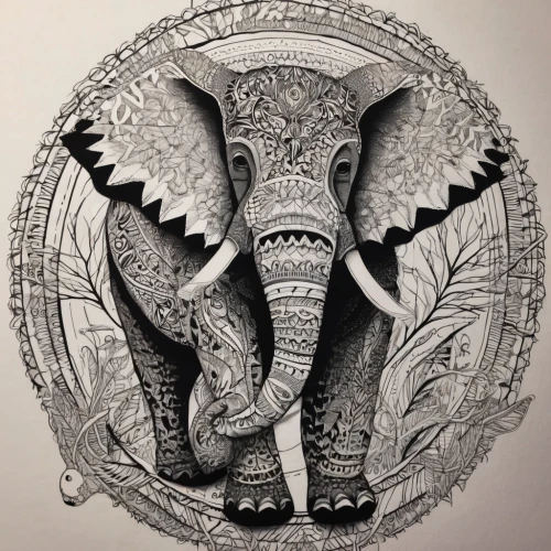 mandala elephant,elephant line art,indian elephant,elephant,circus elephant,elephants,cartoon elephants,girl elephant,ganesha,pachyderm,dumbo,asian elephant,elephantine,elephants and mammoths,ganesh,elephant's child,mandala drawing,elephant ride,elephant tusks,mandala illustration,Illustration,Black and White,Black and White 11