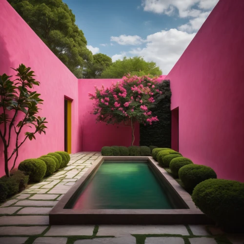 garden design sydney,landscape design sydney,landscape designers sydney,pink squares,fuchsia,courtyard,deep pink,fuschia,pink city,bougainvilleas,patio,roof landscape,pink grass,bougainvillea,secret garden of venus,dark pink in colour,wall,riad,hacienda,zen garden