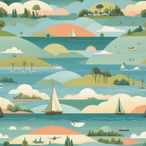 sailboats,sailing boats,background pattern,vintage wallpaper,boat landscape,french digital background,vintage background,boats,digital background,an island far away landscape,sailing ships,summer pattern,landscape background,screen background,seamless pattern,islands,canoes,airbnb logo,nautical paper,sailboat,Conceptual Art,Daily,Daily 33