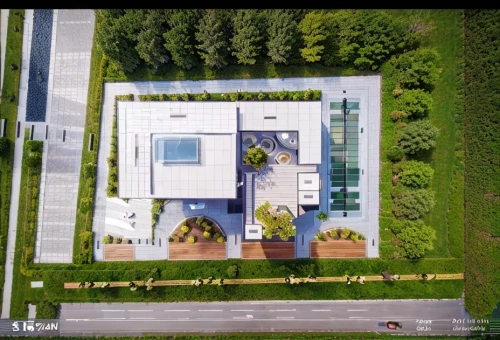 shenzhen vocational college,school design,dji spark,appartment building,garden elevation,bird's-eye view,villa farnesina,new building,drone image,chancellery,view from above,dji agriculture,top view,residential house,private estate,build by mirza golam pir,biotechnology research institute,overhead view,drone view,sewage treatment plant,Landscape,Landscape design,Landscape Plan,Realistic