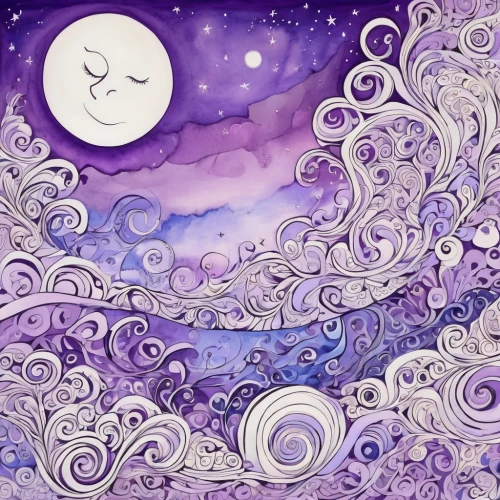 purple moon,moon and star background,paisley digital background,purple-white,purple wallpaper,sailing blue purple,moon and star,the purple-and-white,spiral background,stars and moon,moonbeam,moon phase,white purple,mermaid scales background,purple pageantry winds,crescent moon,purple,light purple,pale purple,white with purple,Illustration,Black and White,Black and White 05