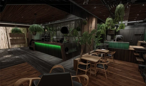 3d rendering,nightclub,bar billiards,wine bar,liquor bar,taproom,bar stools,the coffee shop,render,piano bar,coffee shop,wine tavern,3d rendered,drinking establishment,3d render,beer tables,rosa cantina,coffeehouse,chefs kitchen,tavern,Commercial Space,Working Space,Biophilic Serenity