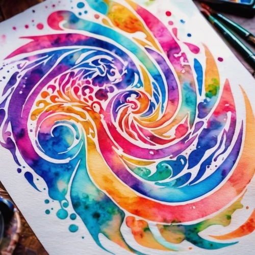 colorful spiral,rainbow waves,coral swirl,swirls,watercolor paint strokes,swirling,colorful pasta,colorful water,unicorn art,swirl,spiral nebula,watercolor flower,painted dragon,koi,watercolor,watercolor wreath,japanese waves,spiral pattern,mandala art,colorful doodle,Conceptual Art,Oil color,Oil Color 23