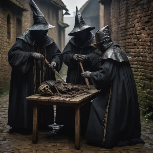 witches,celebration of witches,witches' hats,the witch,witch broom,witch house,witch's hat,witch ban,potions,witch hat,medieval hourglass,cauldron,wizards,witch's house,hatmaking,fortune telling,monks,candlemaker,clergy,medieval,Illustration,Realistic Fantasy,Realistic Fantasy 33