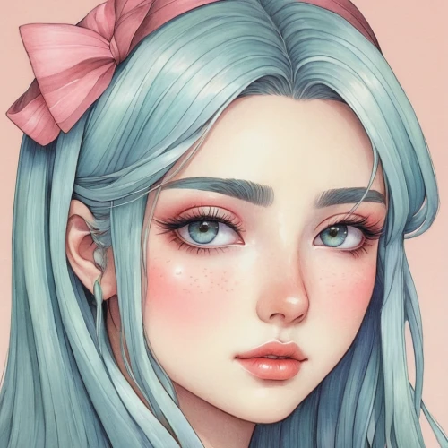 soft pastel,fantasy portrait,girl portrait,mint blossom,digital painting,eglantine,cosmetic,cotton candy,doll's facial features,poppy,anime girl,pastel colors,porcelain doll,custom portrait,digital art,vector girl,portrait background,girl drawing,elf,digital illustration,Illustration,Realistic Fantasy,Realistic Fantasy 41