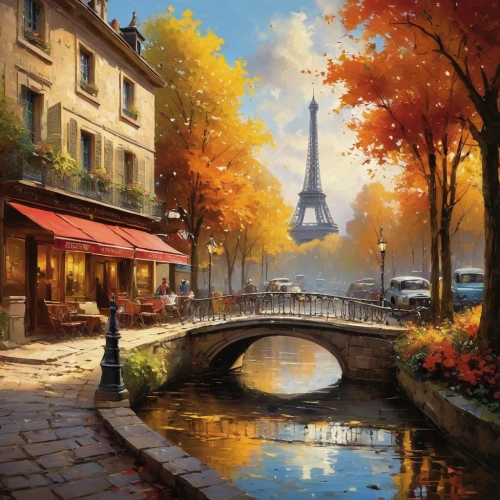 paris cafe,watercolor paris,paris,autumn landscape,autumn morning,french digital background,parisian coffee,paris clip art,autumn scenery,autumn background,one autumn afternoon,river seine,france,universal exhibition of paris,autumn day,the eiffel tower,autumn idyll,eiffel tower,eiffel,fall landscape,Conceptual Art,Oil color,Oil Color 06