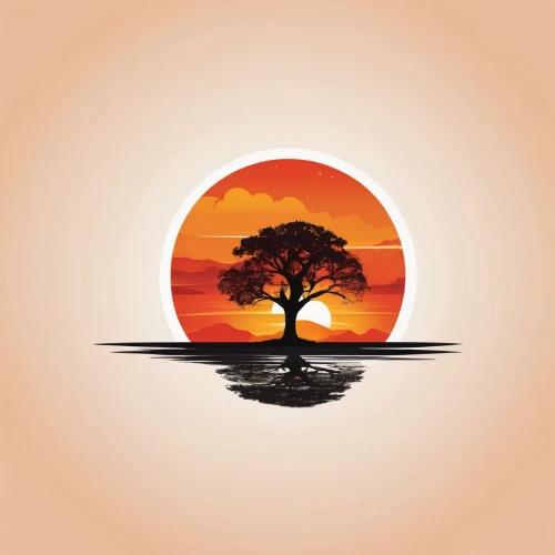 sunburst background,landscape background,background vector,lone tree,palm tree vector,red sun,tangerine tree,isolated tree,tree silhouette,orange sky,orange tree,flourishing tree,setting sun,circle around tree,3-fold sun,dusk background,soundcloud logo,background view nature,sun,orange,Unique,Design,Logo Design