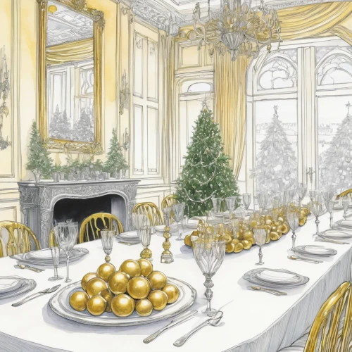 gold foil christmas,christmas gold foil,christmas balls background,christmas menu,place setting,place cards,christmas ball,tablescape,christmas table,christmas room,kristbaum ball,holiday table,dining room,breakfast room,cream and gold foil,christmas gold and red deco,exclusive banquet,watercolor christmas background,christmas motif,bourbon ball,Illustration,Black and White,Black and White 13