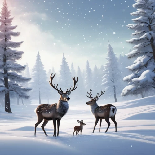 santa claus with reindeer,winter deer,sleigh with reindeer,christmas buffalo raccoon and deer,deer illustration,christmas snowy background,christmas deer,reindeer from santa claus,deers,winter animals,nordic christmas,sleigh ride,reindeer,christmas animals,european deer,reindeer polar,winter background,christmasbackground,caribou,christmas banner,Conceptual Art,Sci-Fi,Sci-Fi 25