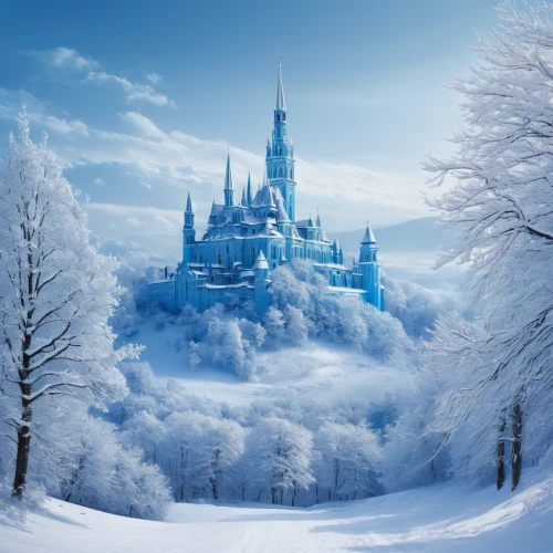 ice castle,fairy tale castle,fairytale castle,snowflake background,cinderella's castle,the snow queen,winter background,christmas snowy background,snow landscape,winter wonderland,sleeping beauty castle,disney castle,cinderella castle,snow scene,snow house,snowhotel,christmas landscape,snowy landscape,winter landscape,winter magic,Conceptual Art,Daily,Daily 11