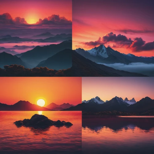 abstract backgrounds,landscapes,gradient effect,mountain sunrise,volcanos,moutains,atmosphere sunrise sunrise,four seasons,mountain ranges,landscape background,landscape photography,shades of color,splendid colors,volcanoes,landscapes beautiful,alpine sunset,time lapse,mountain range,color palette,saturated colors,Art,Classical Oil Painting,Classical Oil Painting 17